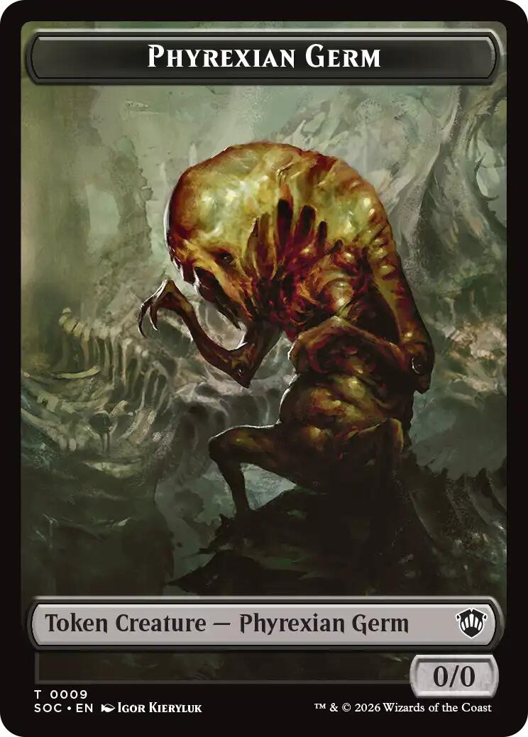 Phyrexian Germ // Thopter Double-Sided Token [Secrets of Strixhaven Commander Tokens] | Mega City Incorporated