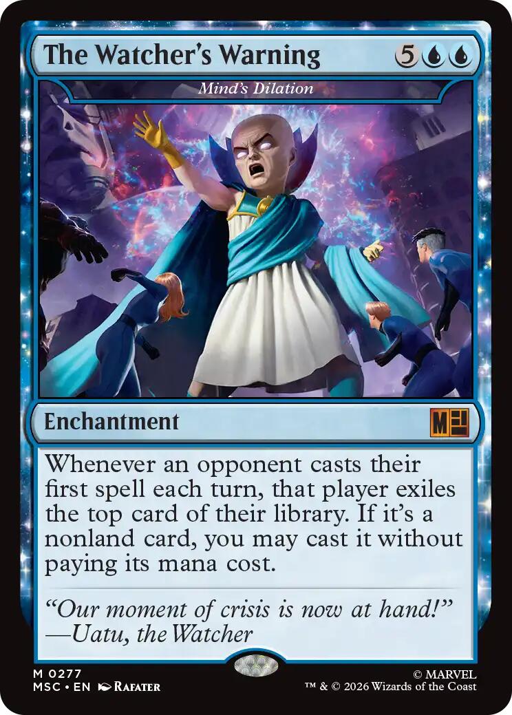 The Watcher's Warning - Mind's Dilation (Surge Foil) [Marvel Super Heroes Commander] | Mega City Incorporated