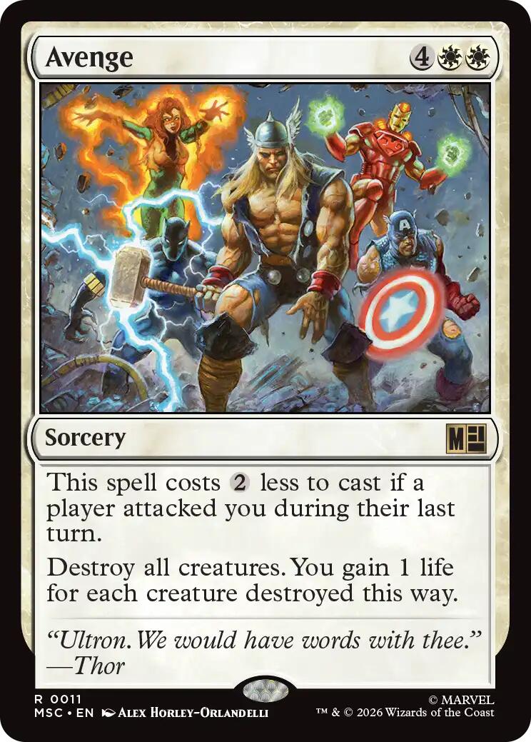 Avenge (Surge Foil) [Marvel Super Heroes Commander] | Mega City Incorporated