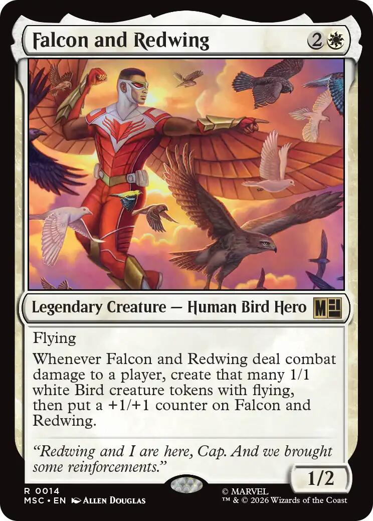 Falcon and Redwing (Surge Foil) [Marvel Super Heroes Commander] | Mega City Incorporated