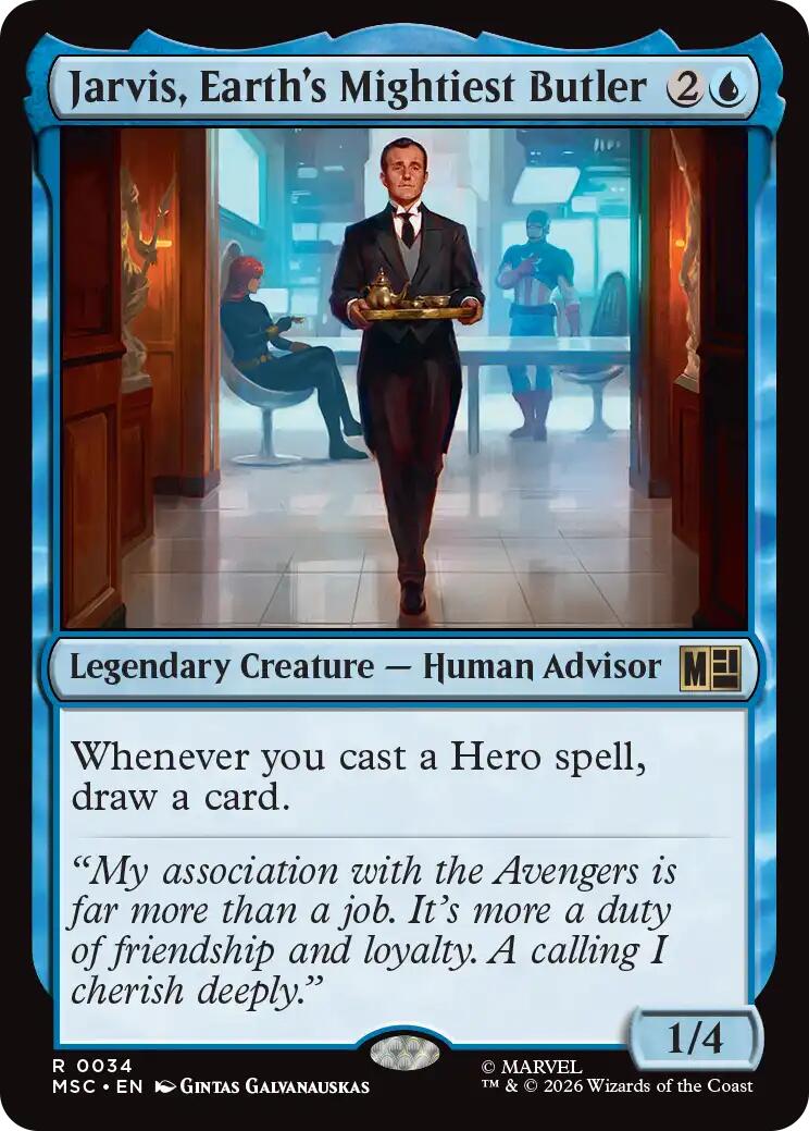 Jarvis, Earth's Mightiest Butler (Surge Foil) [Marvel Super Heroes Commander] | Mega City Incorporated