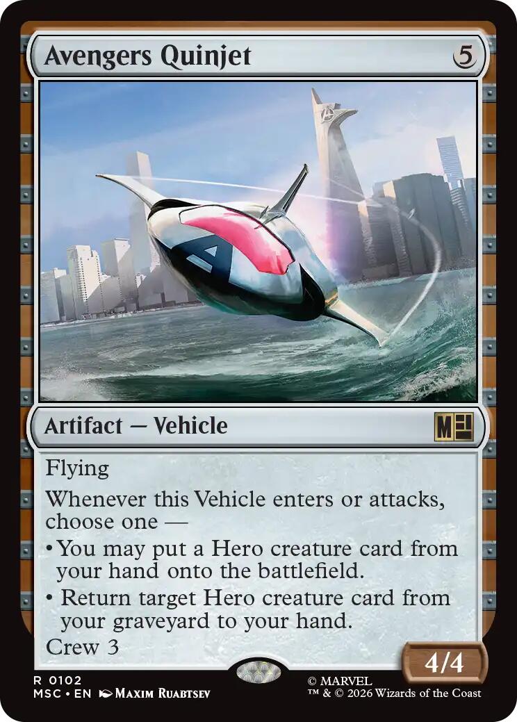 Avengers Quinjet (Surge Foil) [Marvel Super Heroes Commander] | Mega City Incorporated