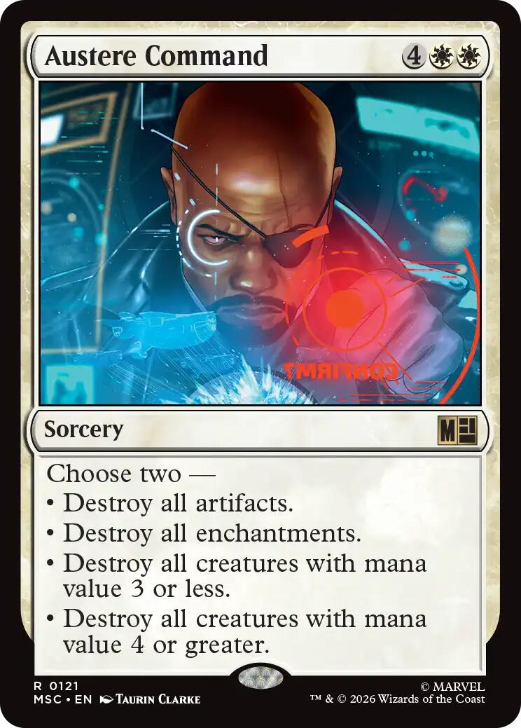 Austere Command (Surge Foil) [Marvel Super Heroes Commander] | Mega City Incorporated