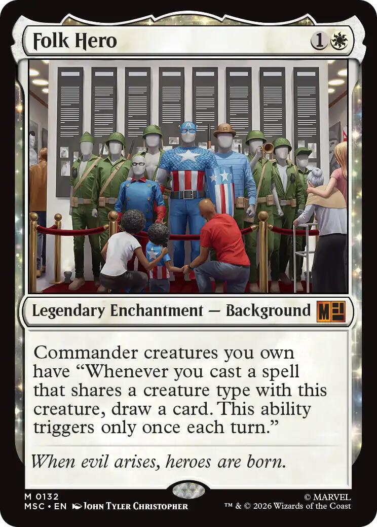 Folk Hero (Surge Foil) [Marvel Super Heroes Commander] | Mega City Incorporated