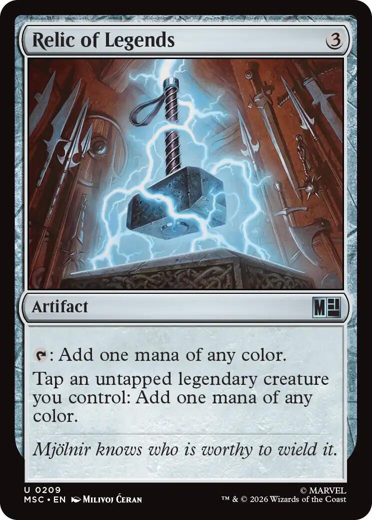 Relic of Legends (Surge Foil) [Marvel Super Heroes Commander] | Mega City Incorporated