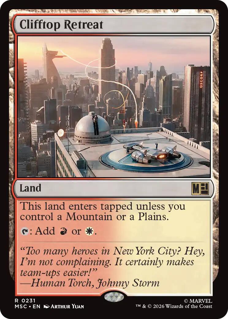 Clifftop Retreat (Surge Foil) [Marvel Super Heroes Commander] | Mega City Incorporated