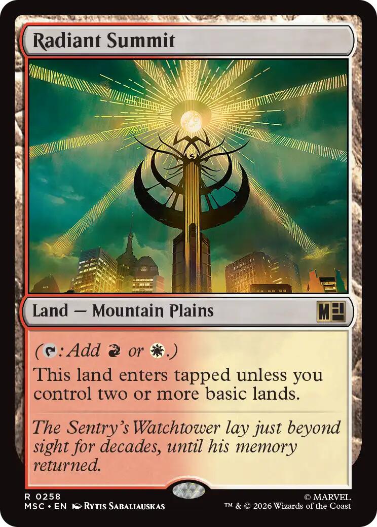 Radiant Summit (Surge Foil) [Marvel Super Heroes Commander] | Mega City Incorporated