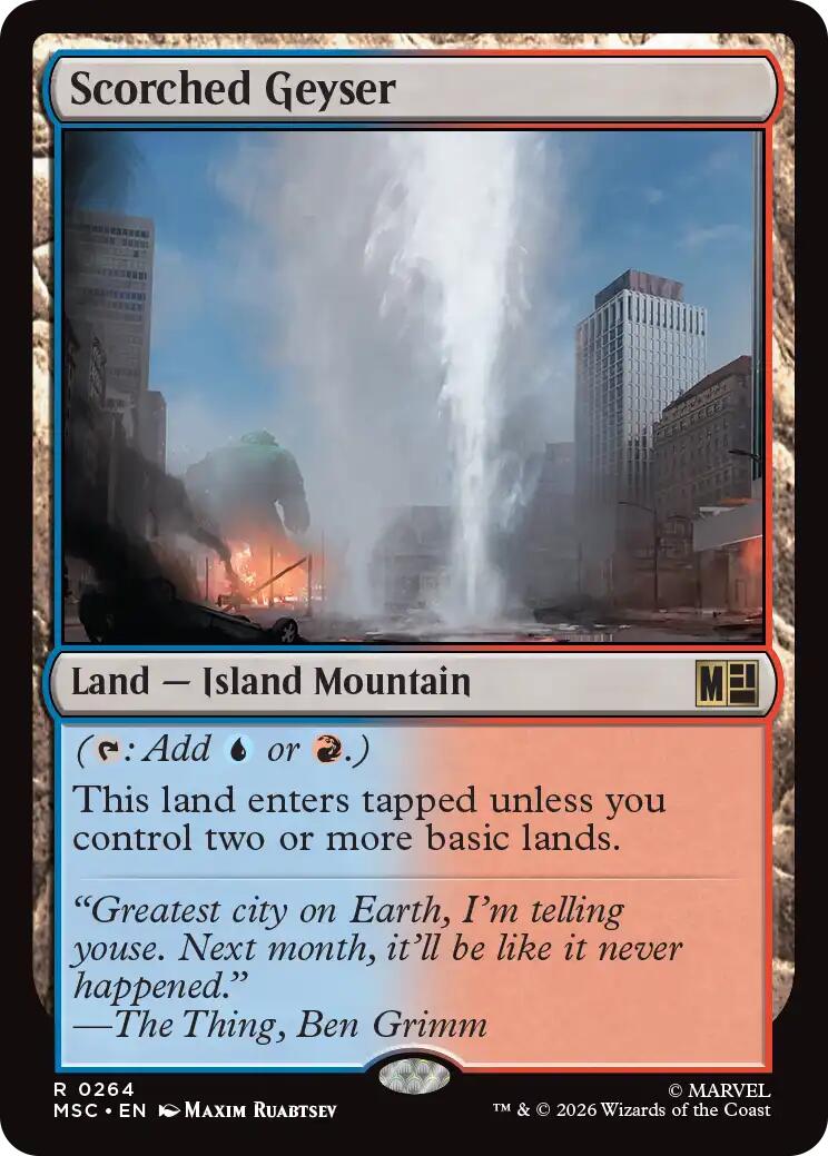 Scorched Geyser (Surge Foil) [Marvel Super Heroes Commander] | Mega City Incorporated