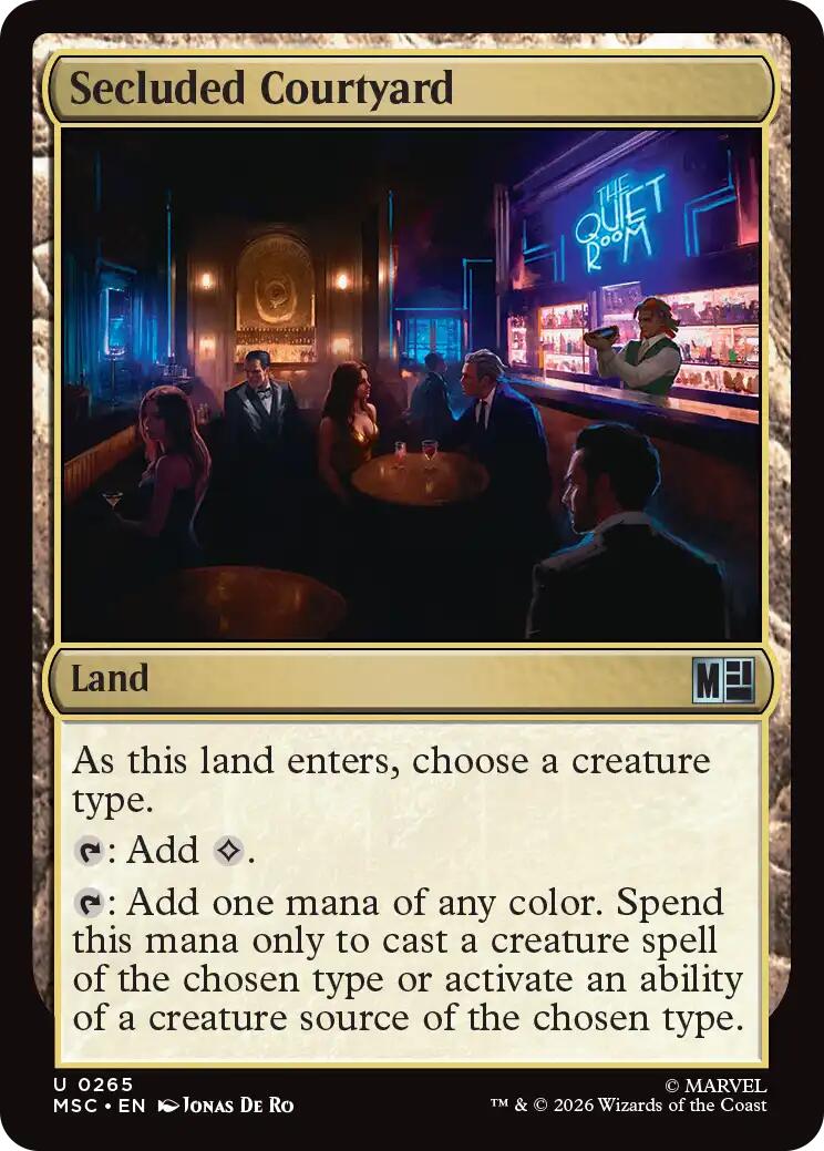 Secluded Courtyard (Surge Foil) [Marvel Super Heroes Commander] | Mega City Incorporated