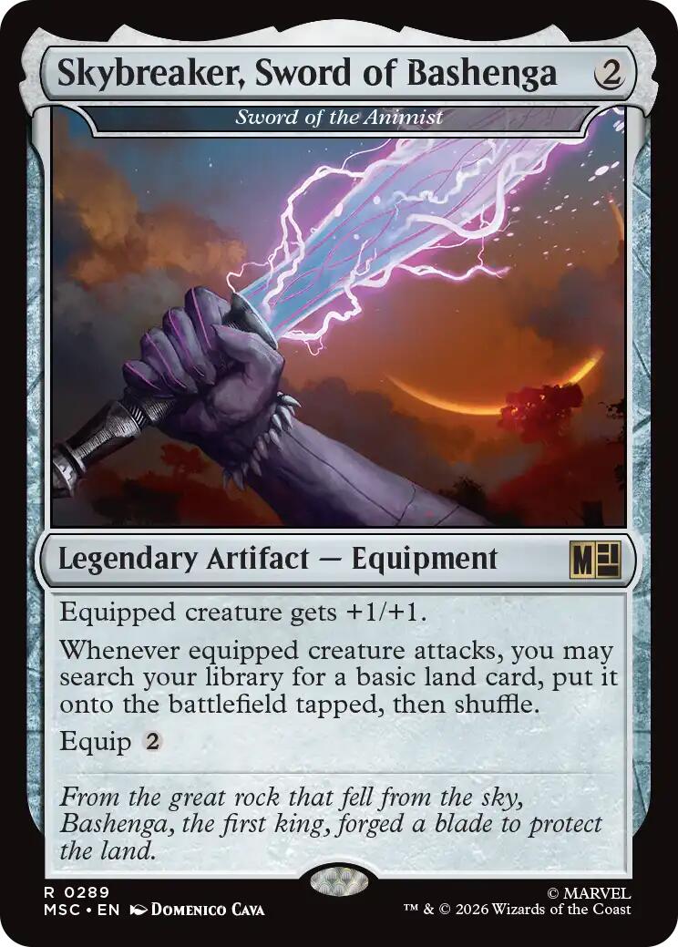 Skybreaker, Sword of Bashenga - Sword of the Animist (Surge Foil) [Marvel Super Heroes Commander] | Mega City Incorporated