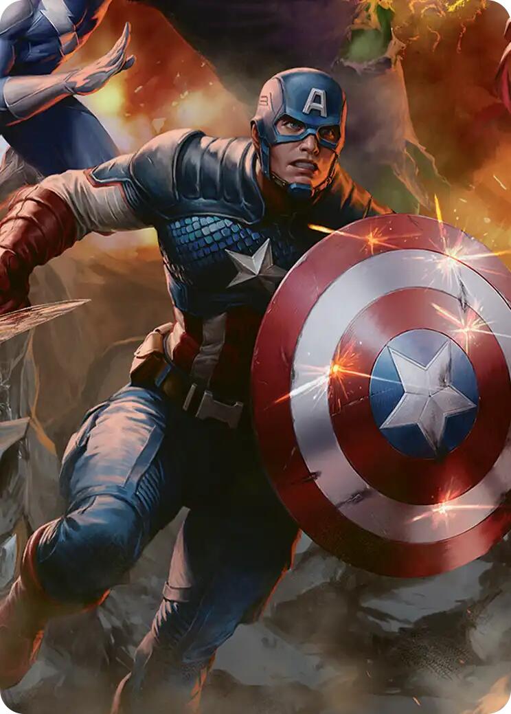 Captain America, Unbowed Art Card [Marvel Super Heroes Art Series] | Mega City Incorporated