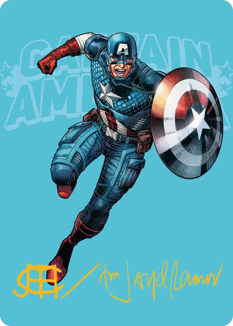 Captain America, Super-Soldier Art Card (Gold-Stamped Signature) [Marvel Super Heroes Art Series] | Mega City Incorporated
