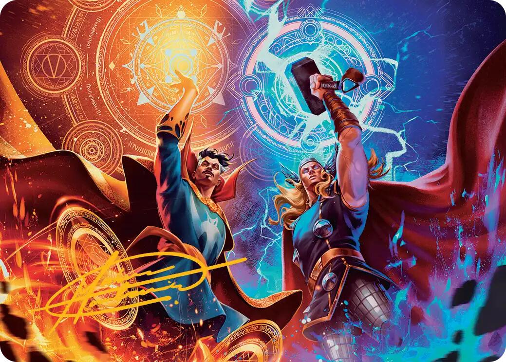 We Say Thee Nay! Art Card (Gold-Stamped Signature) [Marvel Super Heroes Art Series] | Mega City Incorporated