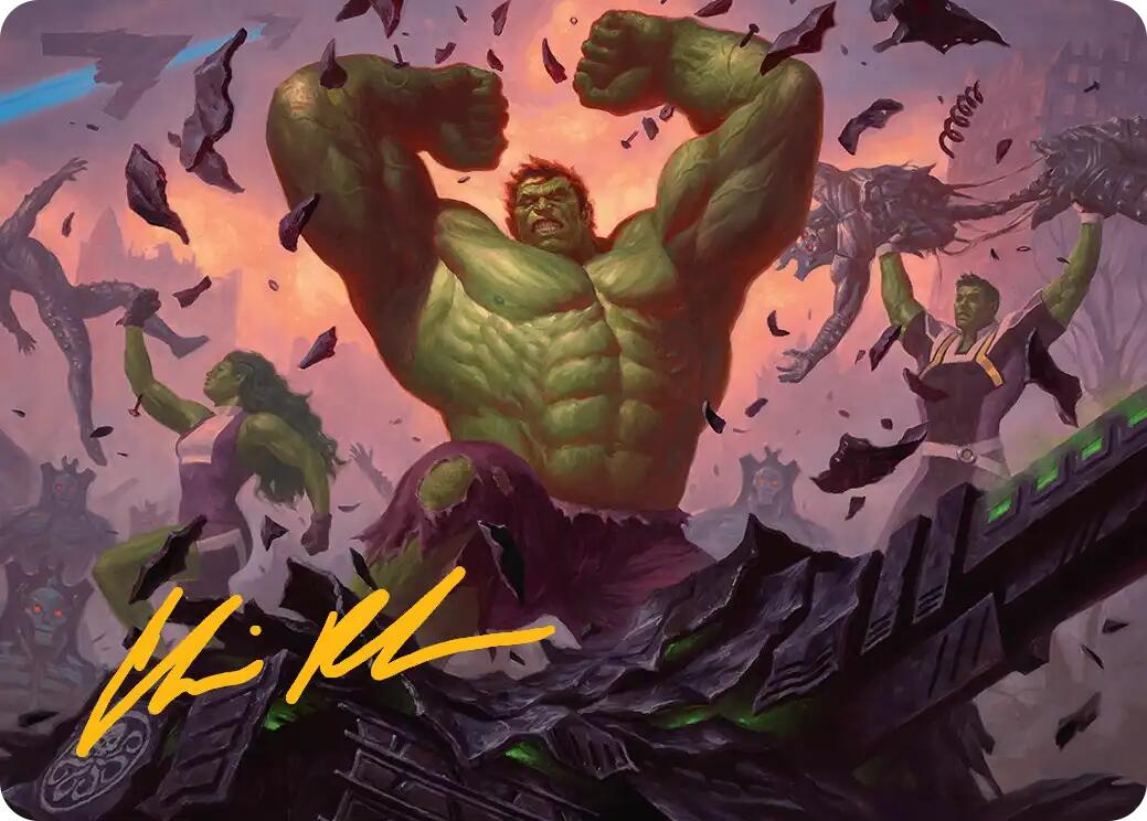 HULK SMASH! Art Card (Gold-Stamped Signature) [Marvel Super Heroes Art Series] | Mega City Incorporated