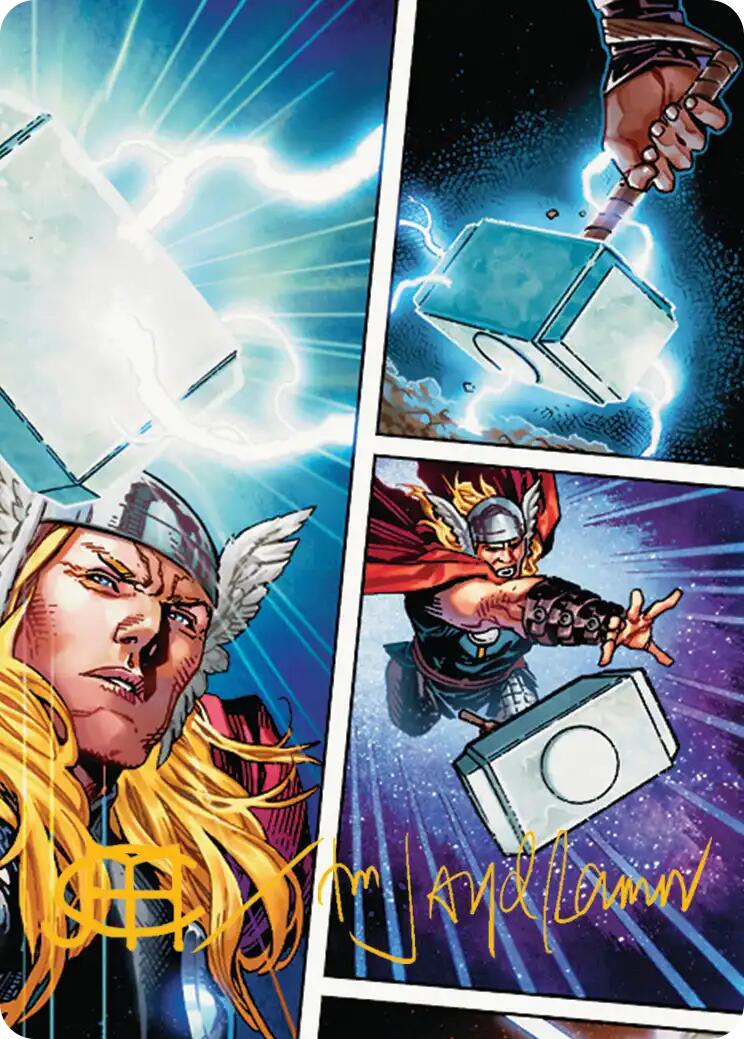 Mjolnir, Hammer of Thor Art Card (Gold-Stamped Signature) [Marvel Super Heroes Art Series] | Mega City Incorporated