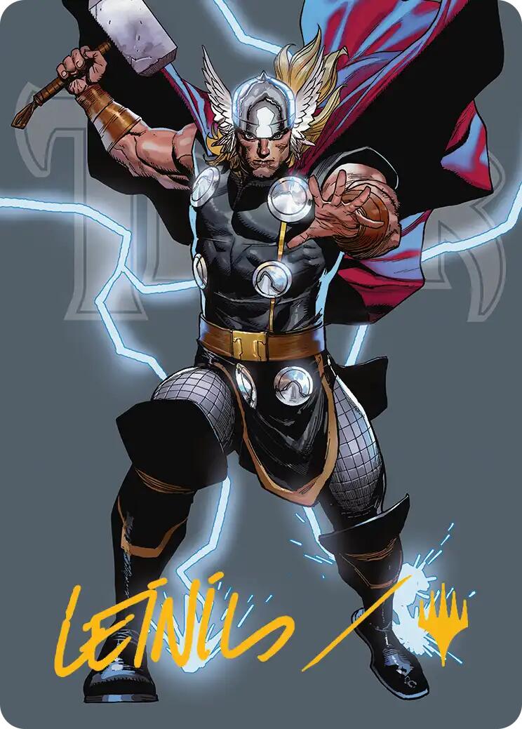 Thor, God of Thunder Art Card (Gold-Stamped Signature) [Marvel Super Heroes Art Series] | Mega City Incorporated