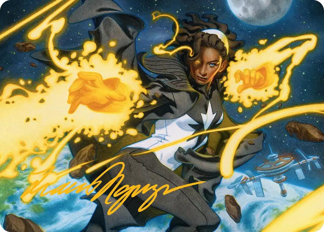 Photon, Mighty Marvel Art Card (Gold-Stamped Signature) [Marvel Super Heroes Art Series] | Mega City Incorporated