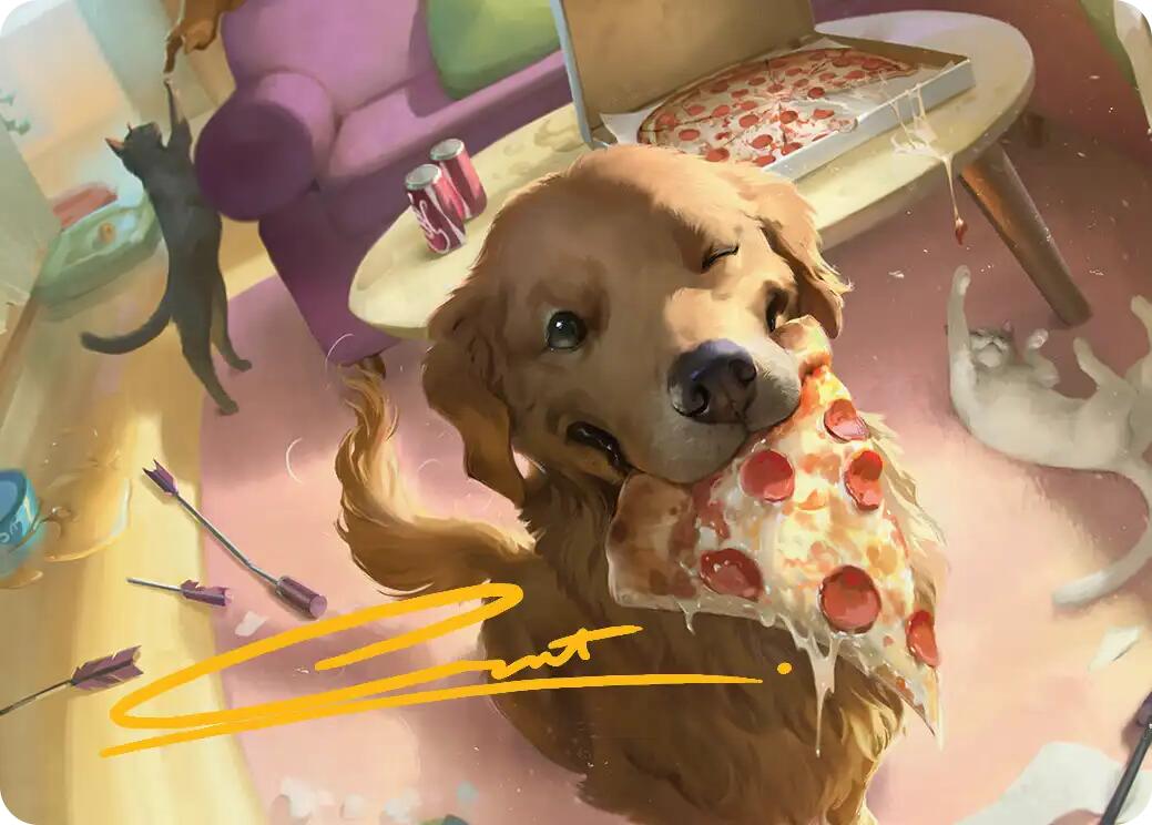 Lucky the Pizza Dog Art Card (Gold-Stamped Signature) [Marvel Super Heroes Art Series] | Mega City Incorporated