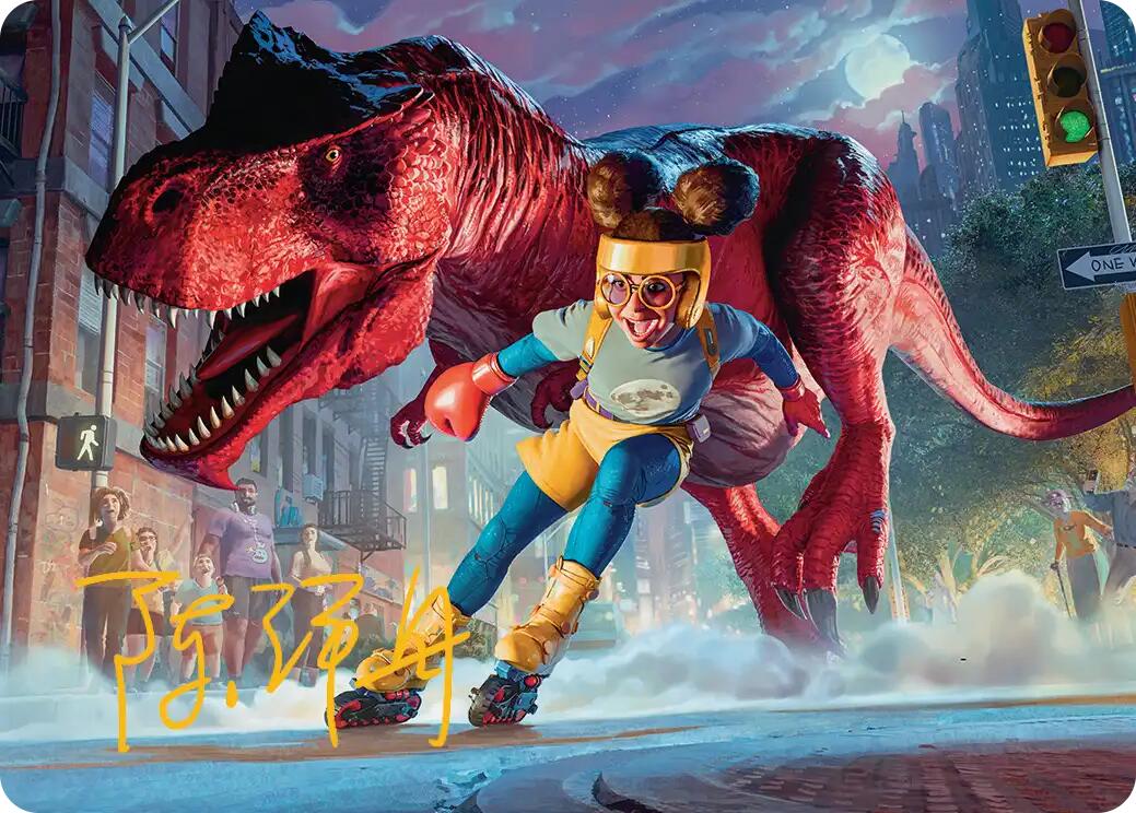 Moon Girl and Devil Dinosaur Art Card (Gold-Stamped Signature) [Marvel Super Heroes Art Series] | Mega City Incorporated