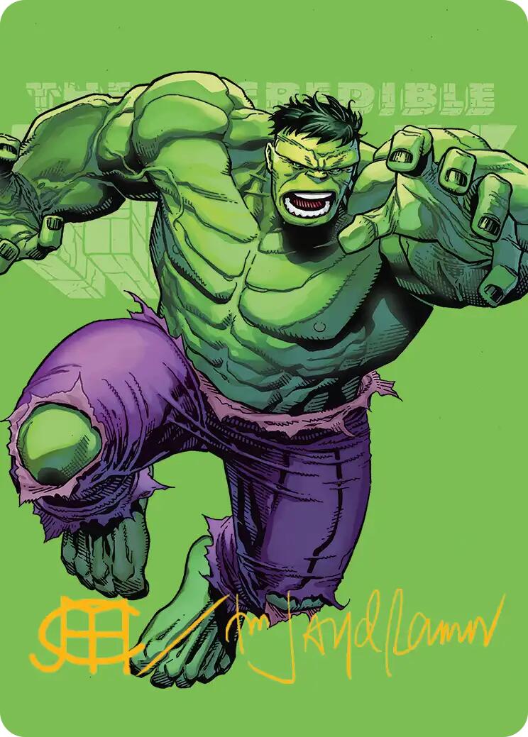 The Incredible Hulk Art Card (Gold-Stamped Signature) [Marvel Super Heroes Art Series] | Mega City Incorporated