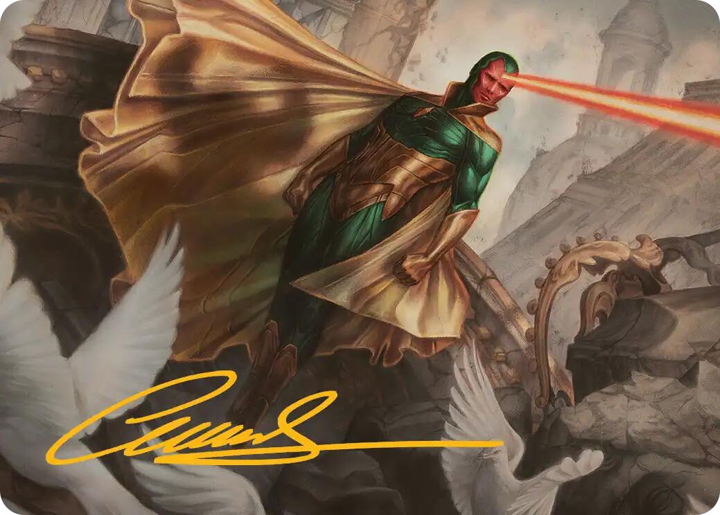 The Vision Art Card (Gold-Stamped Signature) [Marvel Super Heroes Art Series] | Mega City Incorporated