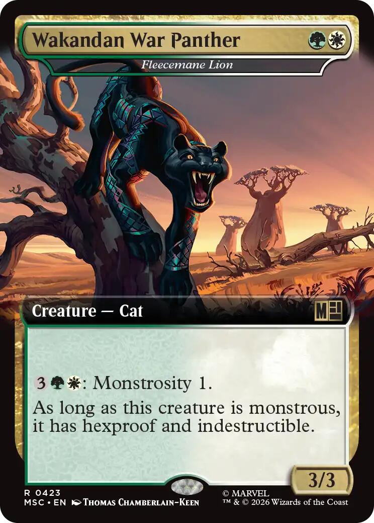 Wakandan War Panther - Fleecemane Lion (Extended Art) [Marvel Super Heroes Commander] | Mega City Incorporated