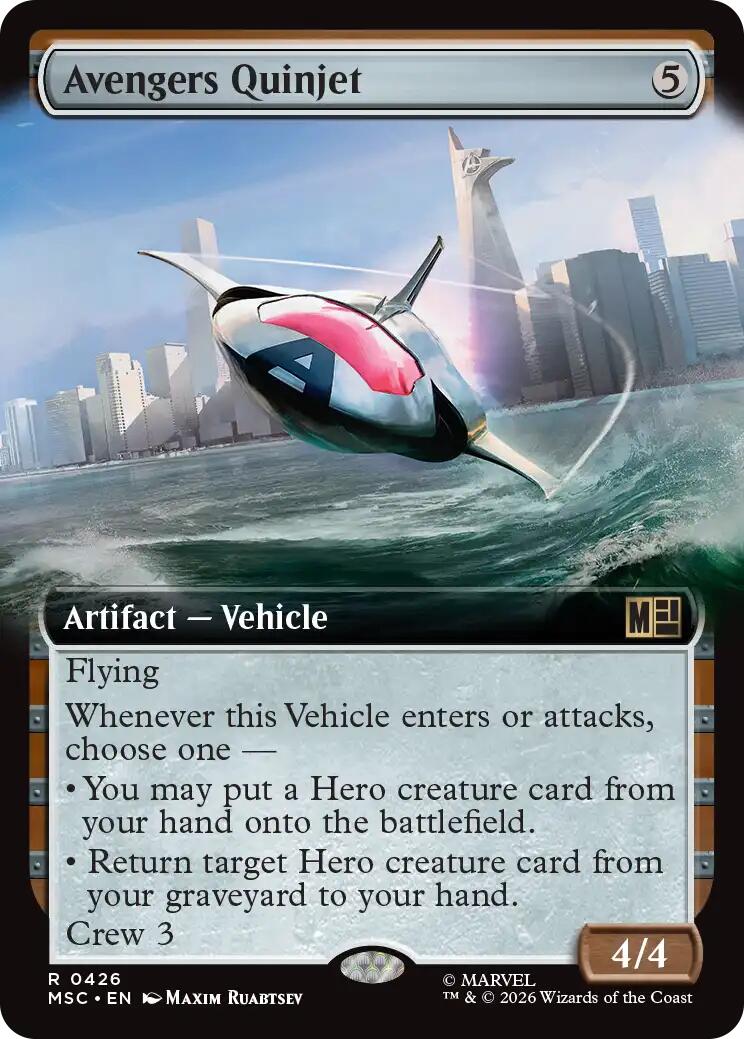 Avengers Quinjet (Extended Art) [Marvel Super Heroes Commander] | Mega City Incorporated