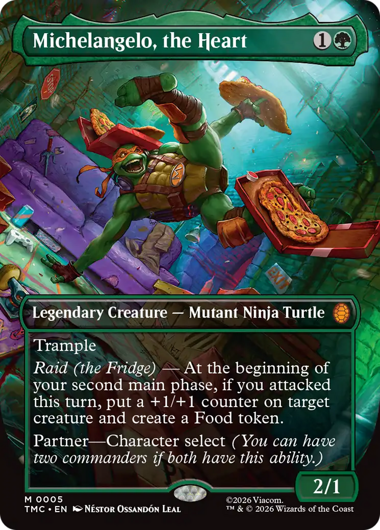 Michelangelo, the Heart (Borderless) [Teenage Mutant Ninja Turtles Commander] | Mega City Incorporated