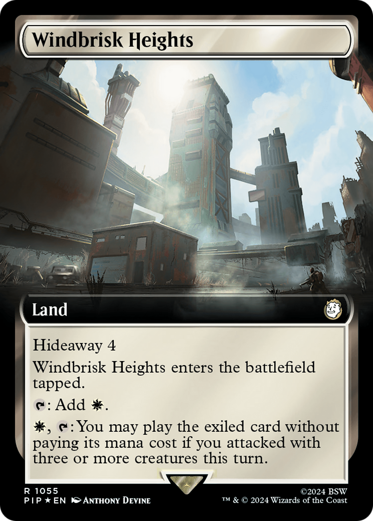 Windbrisk Heights (Extended Art) (Surge Foil) [Fallout] | Mega City Incorporated