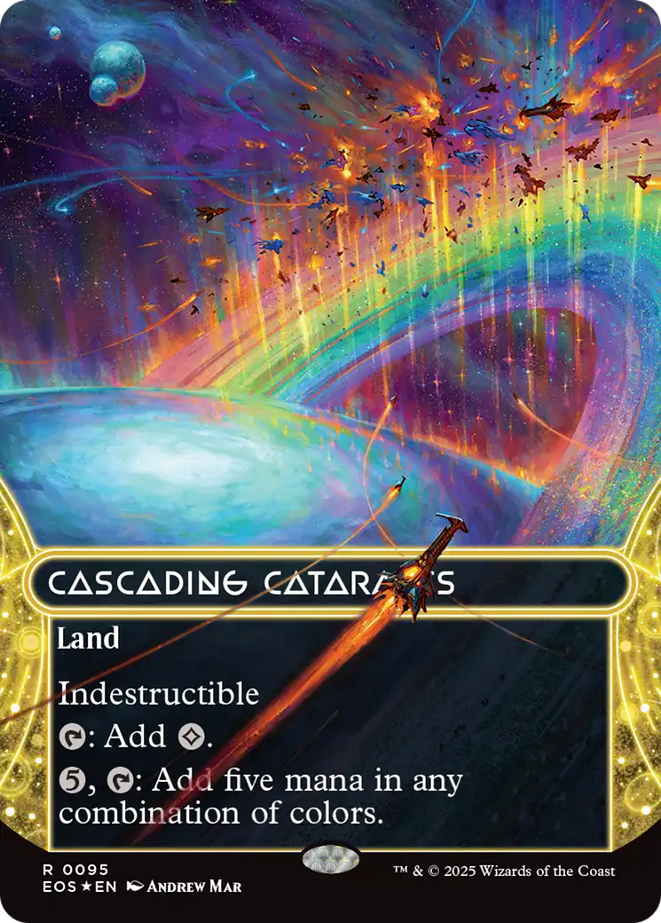 Cascading Cataracts (0095) (Borderless) (Galaxy Foil) [Edge of Eternities: Stellar Sights] | Mega City Incorporated