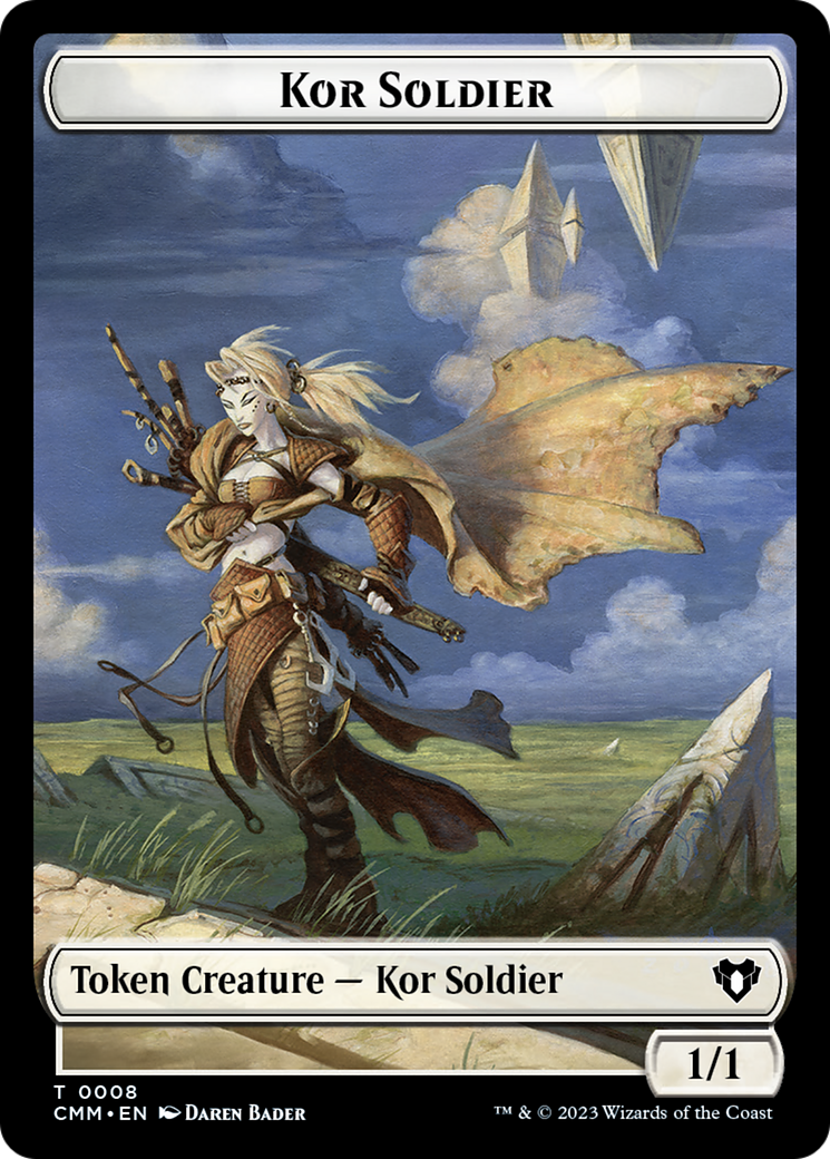 Soldier // Kor Soldier Double-Sided Token [Commander Masters Tokens] | Mega City Incorporated