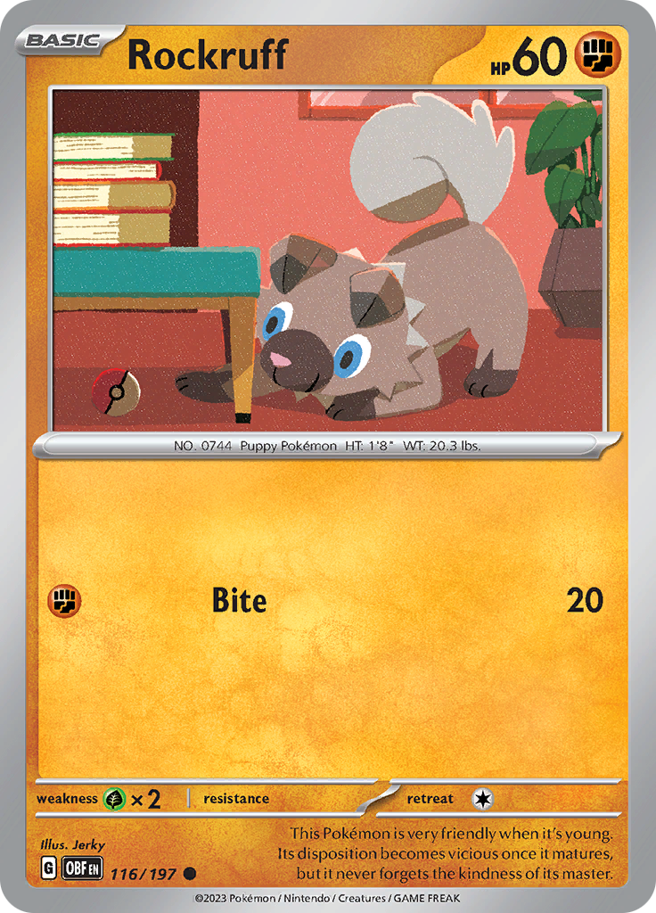 Rockruff (116/197) [Scarlet & Violet: Obsidian Flames] | Mega City Incorporated