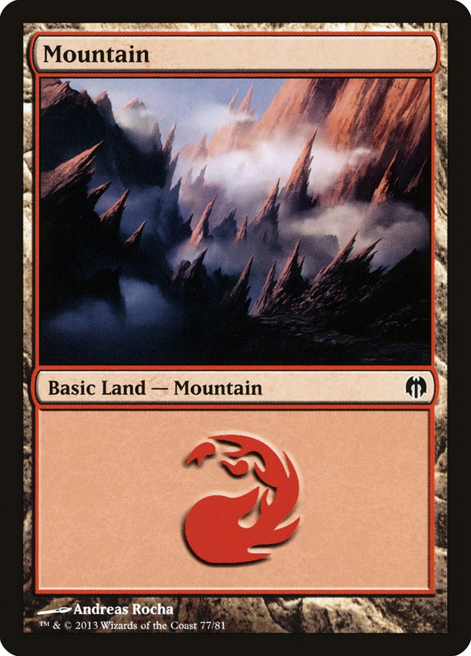 Mountain (77) [Duel Decks: Heroes vs. Monsters] | Mega City Incorporated