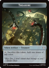 Spider // Treasure Double-Sided Token [Marvel's Spider-Man Tokens] | Mega City Incorporated