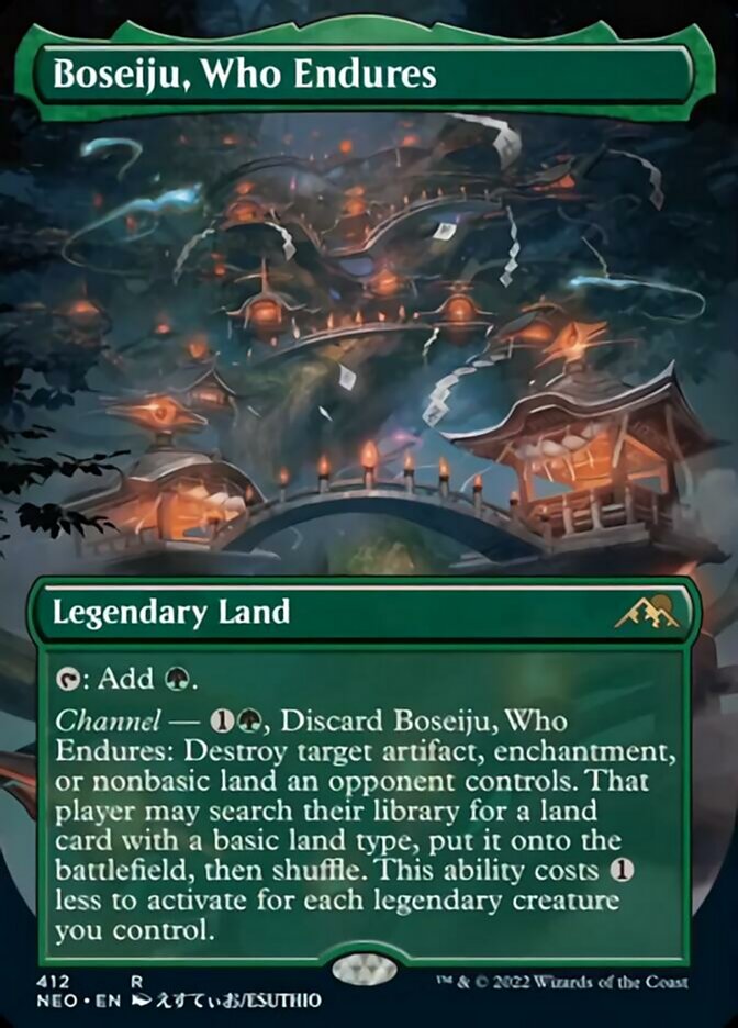 Boseiju, Who Endures (Borderless Alternate Art) [Kamigawa: Neon Dynasty] | Mega City Incorporated