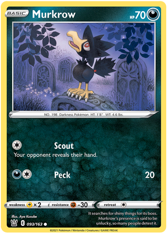 Murkrow (093/163) [Sword & Shield: Battle Styles] | Mega City Incorporated