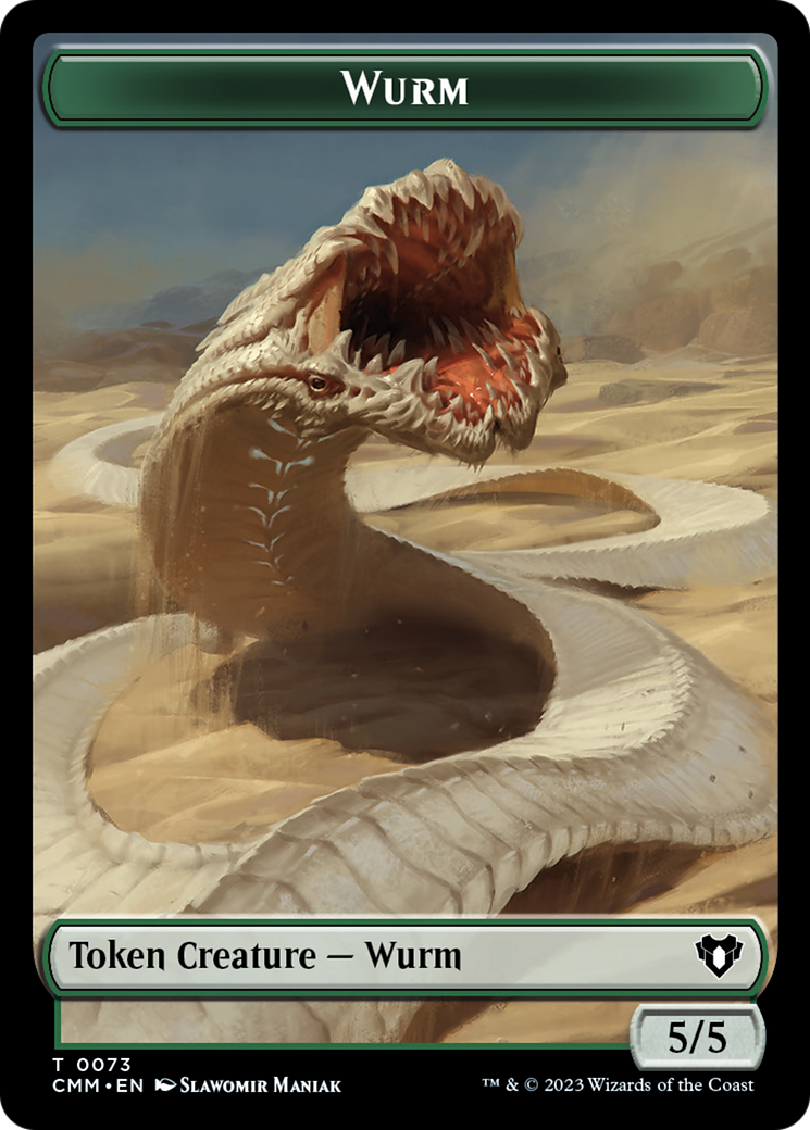 Wurm // Spider Double-Sided Token [Commander Masters Tokens] | Mega City Incorporated