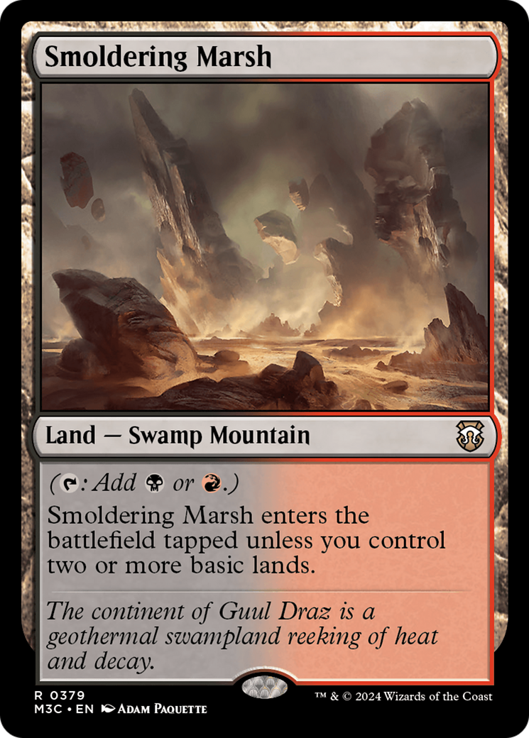 Smoldering Marsh (Ripple Foil) [Modern Horizons 3 Commander] | Mega City Incorporated