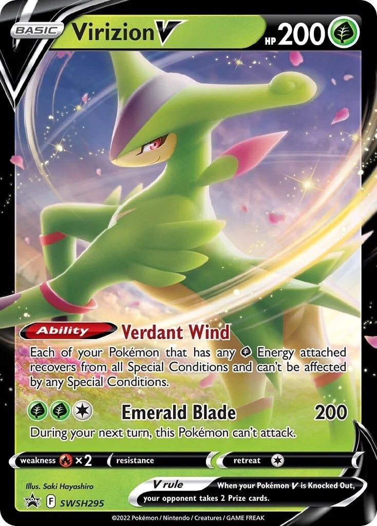 Virizion V (SWSH295) (Jumbo Card) [Sword & Shield: Black Star Promos] | Mega City Incorporated