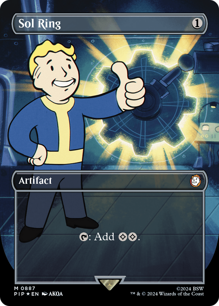 Sol Ring (Borderless) (Surge Foil) [Fallout] | Mega City Incorporated