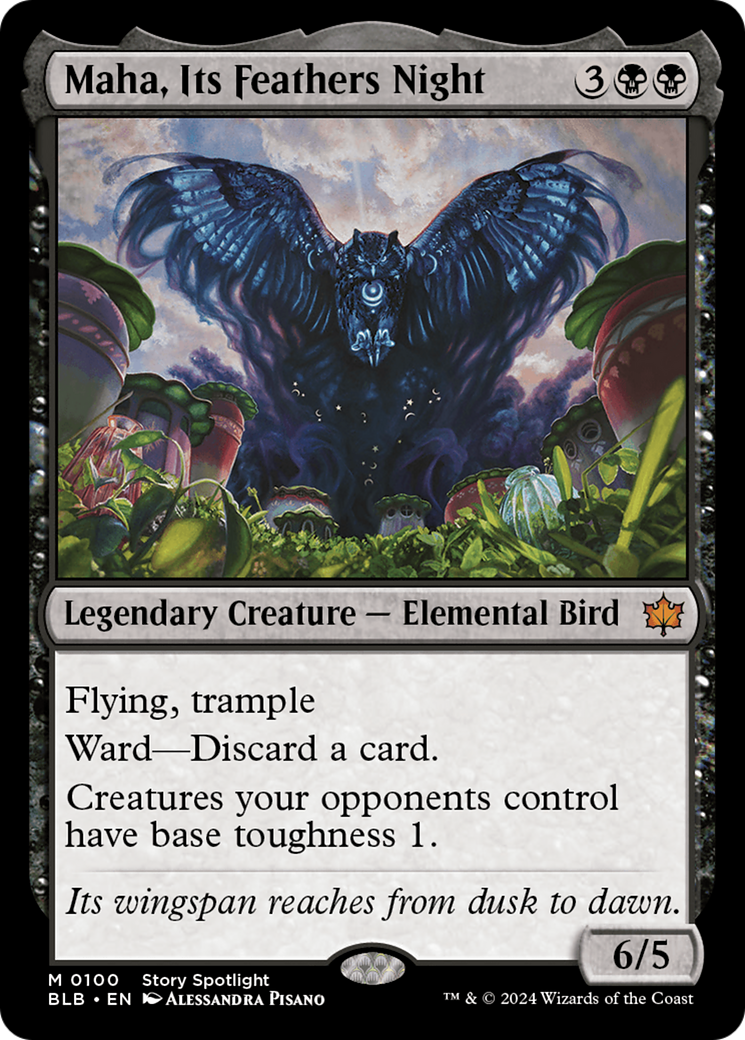 Maha, Its Feathers Night (Borderless) [Bloomburrow] | Mega City Incorporated