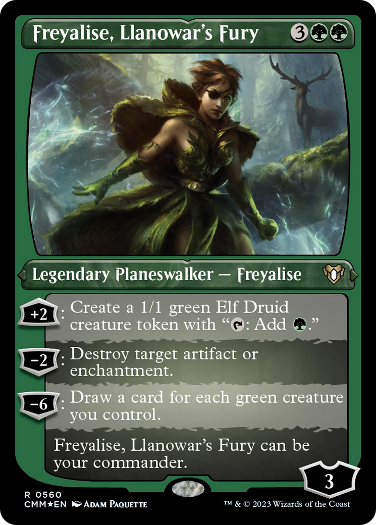 Freyalise, Llanowar's Fury (Foil Etched) [Commander Masters] | Mega City Incorporated