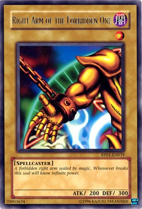 Right Arm of the Forbidden One [RP01-EN019] Rare | Mega City Incorporated