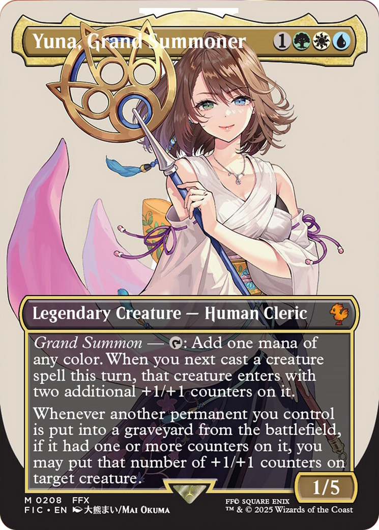 Yuna, Grand Summoner (Borderless) [FINAL FANTASY Commander] | Mega City Incorporated