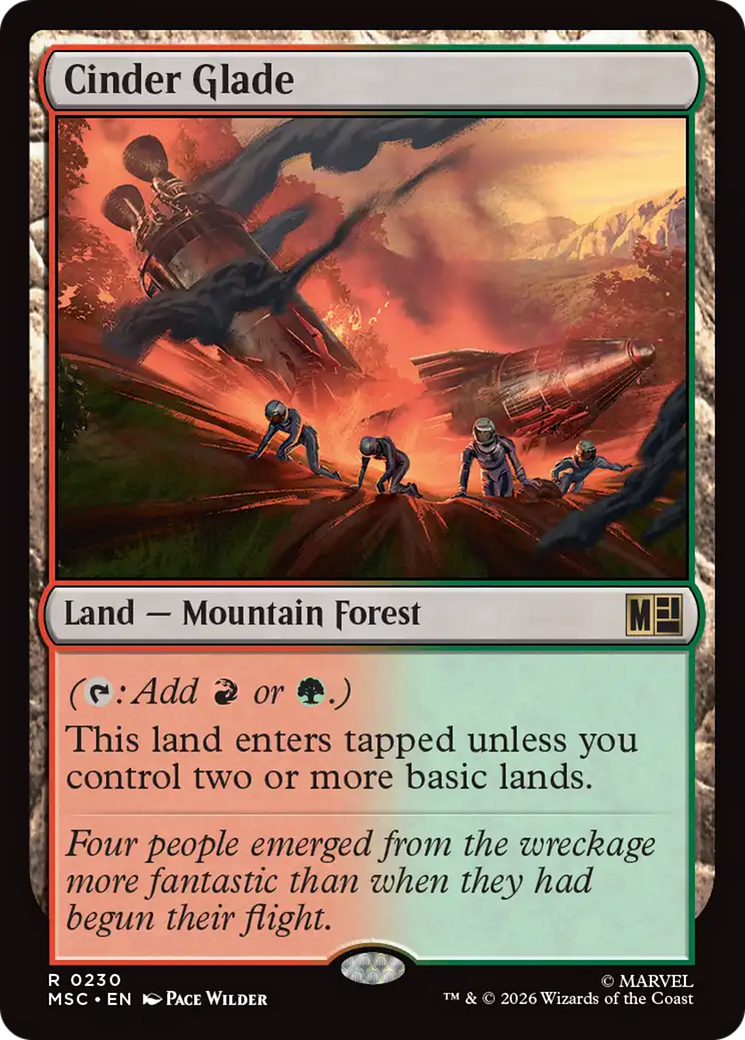 Cinder Glade (Surge Foil) [Marvel Super Heroes Commander] | Mega City Incorporated