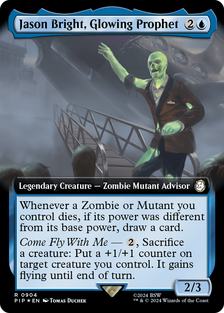 Jason Bright, Glowing Prophet (Extended Art) (Surge Foil) [Fallout] | Mega City Incorporated