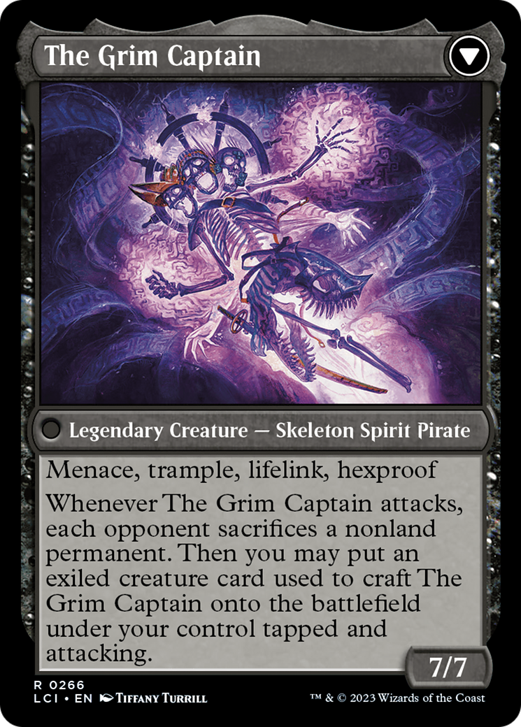 Throne of the Grim Captain // The Grim Captain [The Lost Caverns of Ixalan Prerelease Cards] | Mega City Incorporated