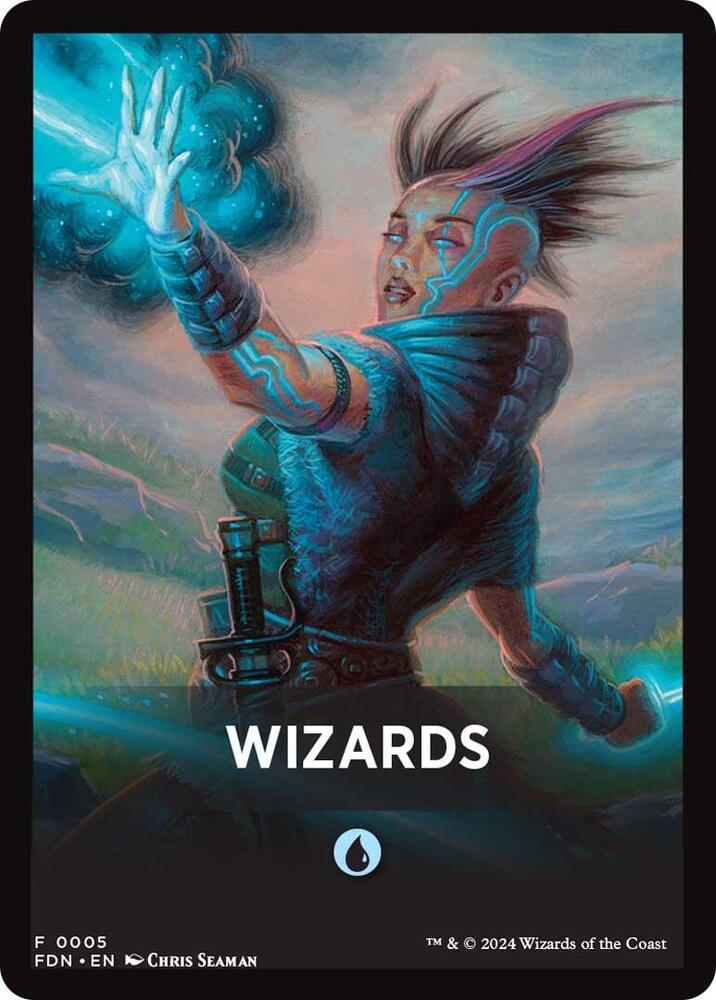 Wizards Theme Card [Foundations Tokens] | Mega City Incorporated