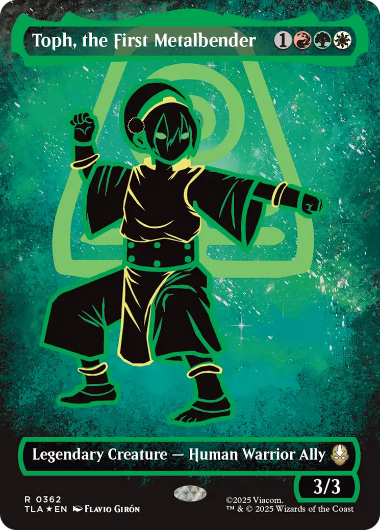 Toph, the First Metalbender (Borderless) (Neon Ink Foil) [Avatar: The Last Airbender] | Mega City Incorporated
