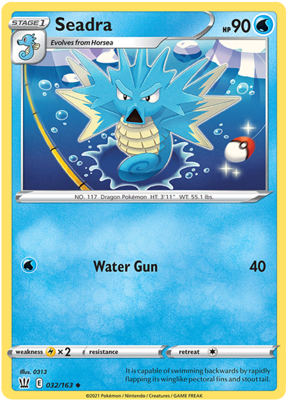 Seadra (032/163) [Sword & Shield: Battle Styles] | Mega City Incorporated